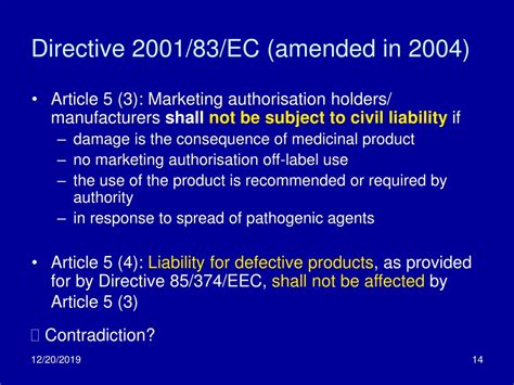 directive 2001 83 ec amended.